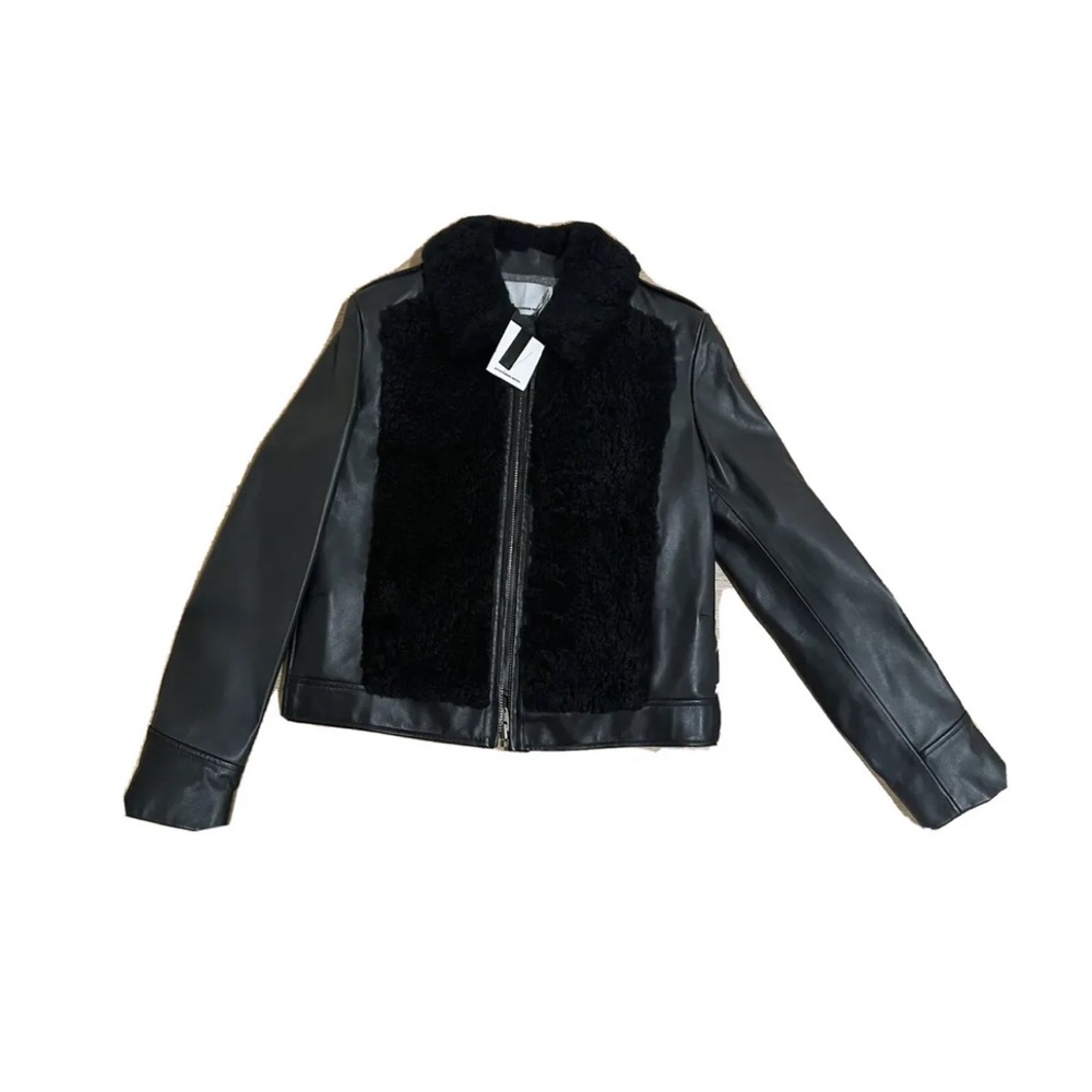 Alexander Wang Leather jacket with fur lining size small
